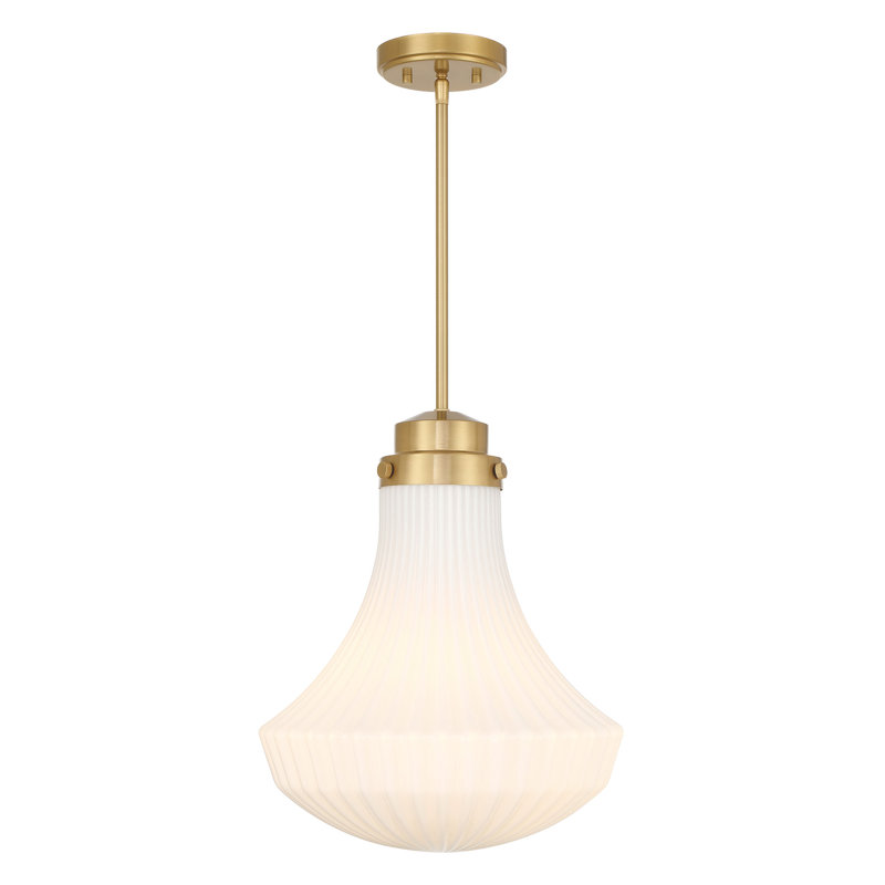 Luminaire suspendu 1 lumière Bartlet, Laiton