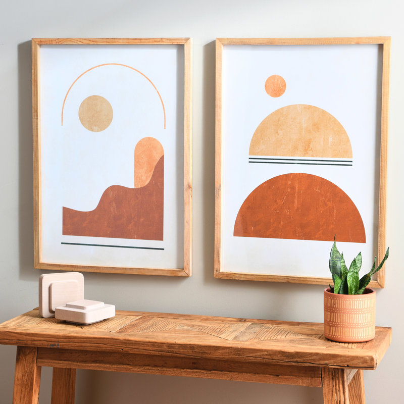 Art mural encadré en bois