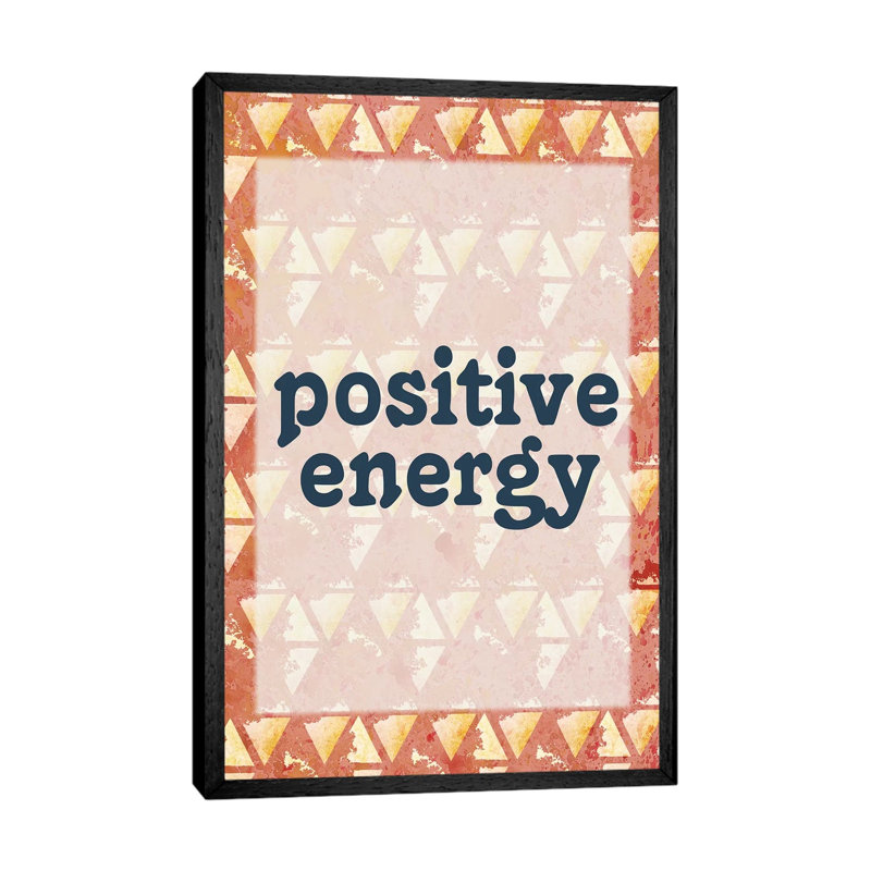 Positive Energy by Kimberly Allen - Print on Canvas, 101.6cm H x 66.04cm W x 3.81cm D, Black Framed