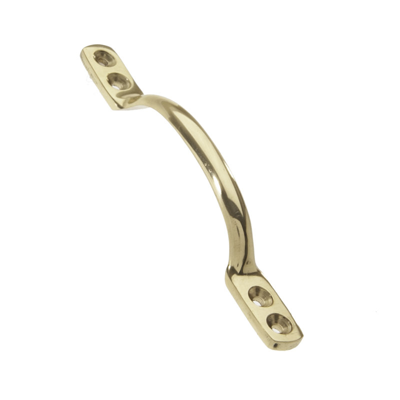 Najma Sash Arch Handle, Polished Brass