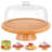 Cake Stand With Lid, Cake Plate, (6 In 1) Multi-Functional Serving Platter, Large Cake Stand With Dome,Bamboo/Acrylic