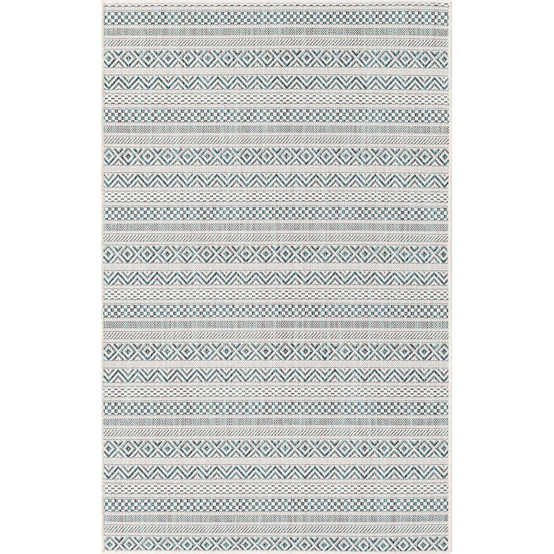 Outdoor Glimmer Area Rug Light Blue Color, Rectangle 3'3" x 5'3"