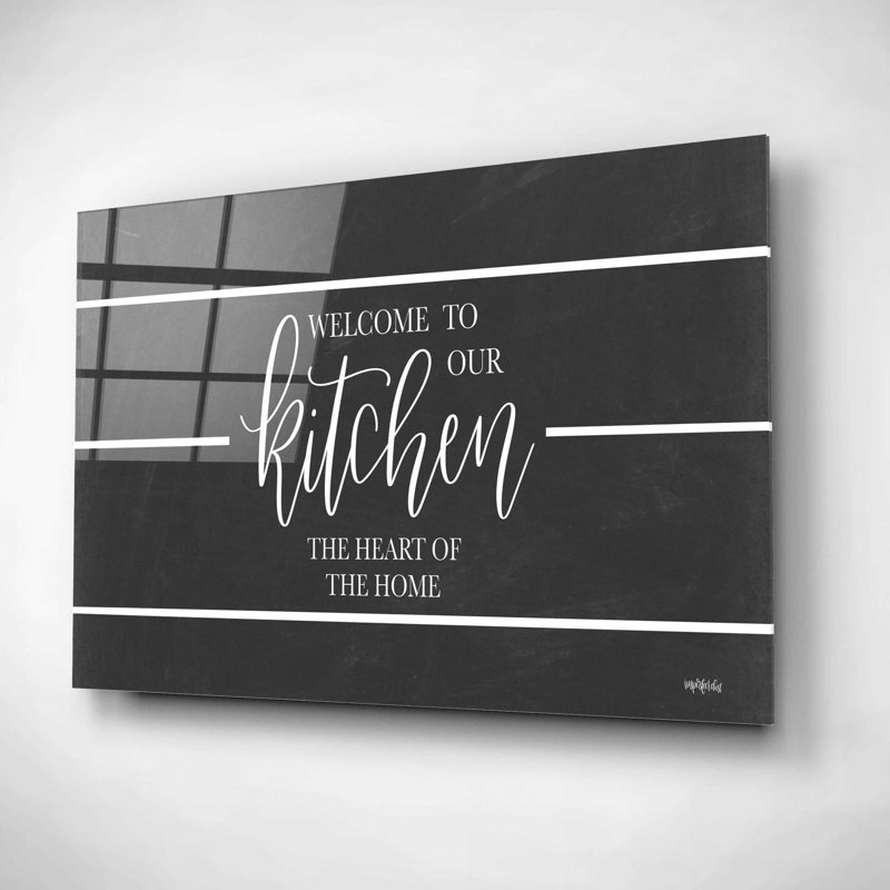 Welcome to Our Kitchen par Imparfect Dust - Art textuel sans cadre, H 12 po x l 16 po x P 0,13 po