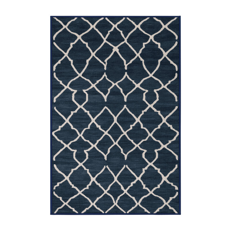 Tapis gris en treillis lavable à la machine, Rectangulaire 2 pi x 3 pi