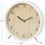 Horloge de table analogique à quartz en bois blanche