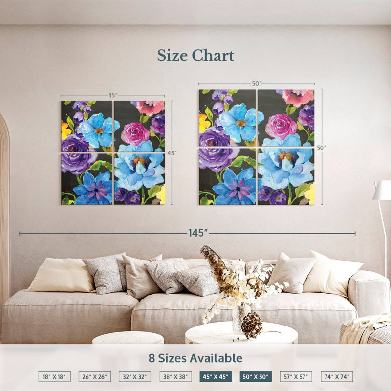 Mélange de fleurs Harnek Chalk, H 45 po x l 45 po
