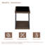 Wicker Rattan Outdoor Side Table With Tempered Glass