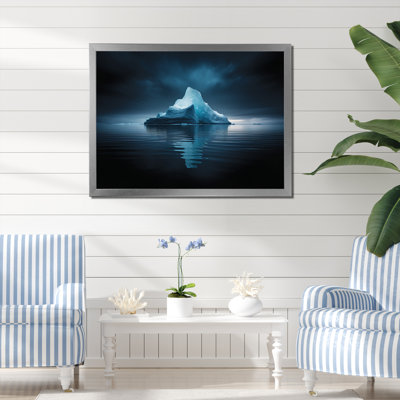 " Blue Black Iceberg Frozen Embrace "