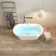 59" x 29.5" Acrylic Freestanding Soaking Tub with Chrome Overflow and Quick Drain