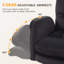 Fauteuil de bureau en velours noir avec accoudoirs rabattables, fauteuil de direction pivotant Criss Cross avec 2 poches latérales, fauteuil de coiffeuse moderne à roulettes-130973134-117671836