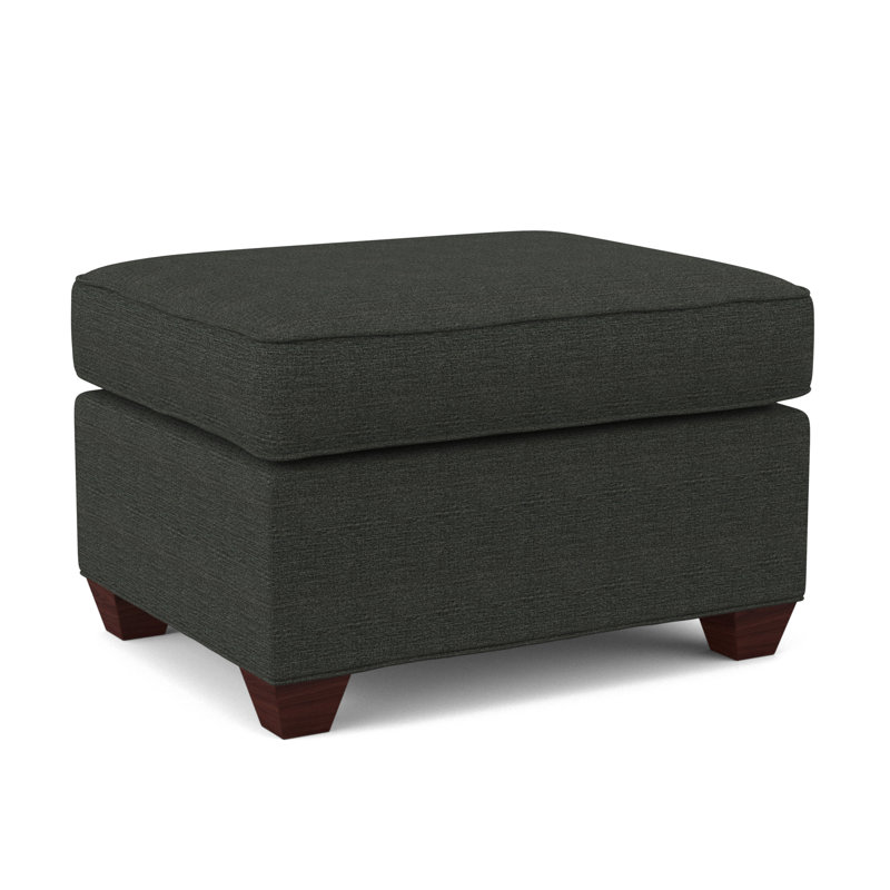 Avery 27" Wide Rectangle Standard Ottoman, Empire Mahogany, Antic Pepper