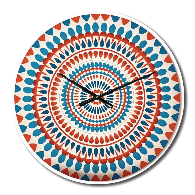Horloge murale en métal exquise Mandala, Moyenne