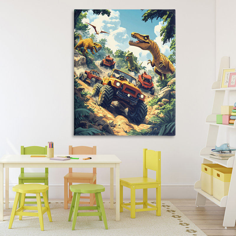 «Dinosaur & Monster Truck Adventure», conception par Creative Studio, H 48 po x l 36 po