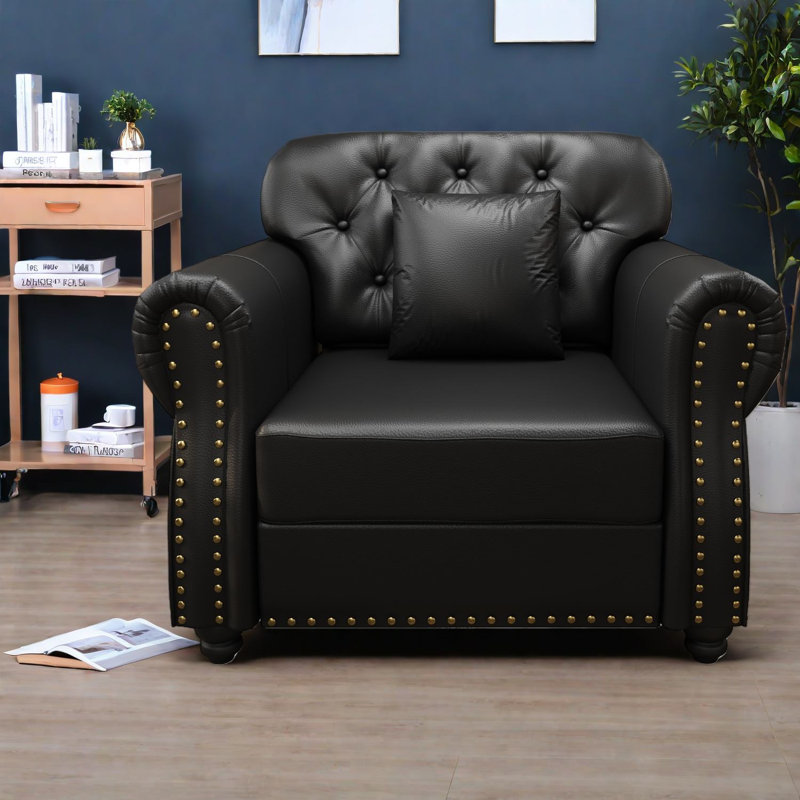 Canapés confortables en similicuir 41,3 pouces Modern Chesterfield Home