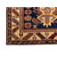 Vintage Handmade 4X9 Navy And Ivory Anatolian Caucasian Tribal Distressed Area Rug