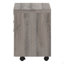 Classeur, mobile à roulettes, tiroirs de rangement, support pour imprimante, bureau, bureau, stratifié brun, contemporain, moderne-1858230018