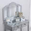 Ensemble de coiffeuse et coiffeuse, meuble-lavabo de chambre à coucher-1640593390
