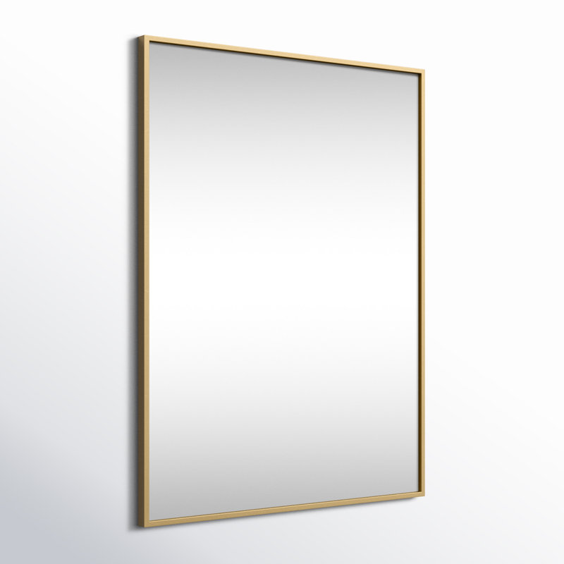 Sabine Metal Rectangle Wall Mirror, 40" x 30", Brass