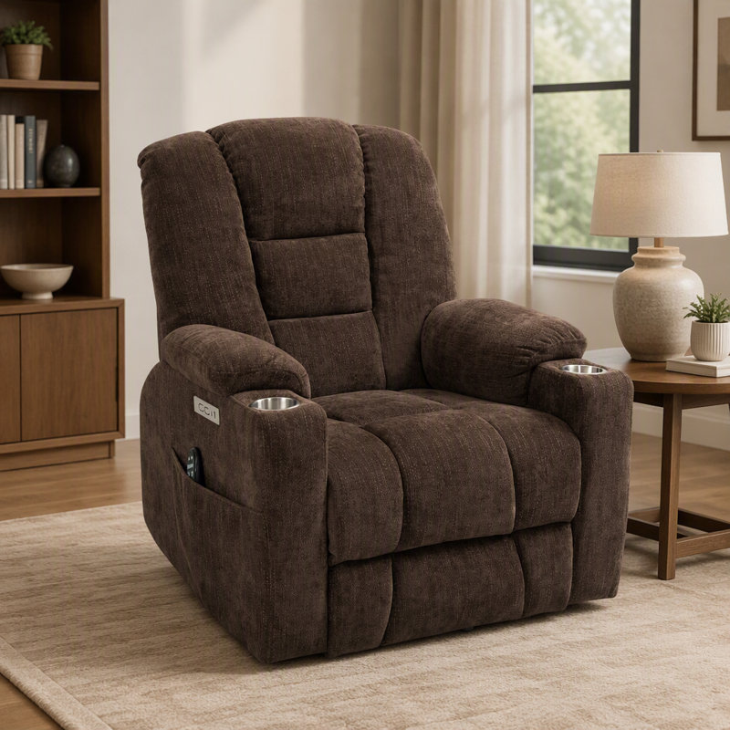 Fauteuil inclinable brun simple Power Lift