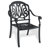 Cast Aluminum Patio Furniture  With Black Frame And  Seat Cushions In Random Colors
