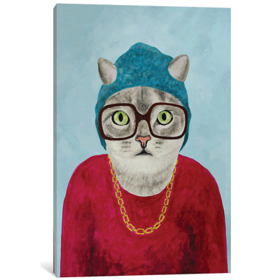 « rapper cat », reproduction d’art sur toile