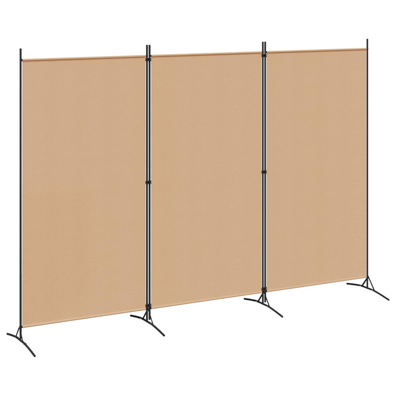 Paravent 3 panneaux vidaXL beige 102,36 x 70,87 po, 3, H 70,87 po x l 102,36 po x P 1,6 po, Beige