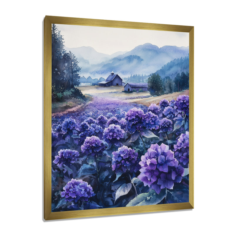 Alissa - impressions murales florales, H 32 po x l 16 po, Reproduction encadrée d'une seule photo, Doré