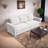 3-in-1 Convertible Sleeper Sofa Bed with Nailhead Trim & Rolled Arm-1741733509