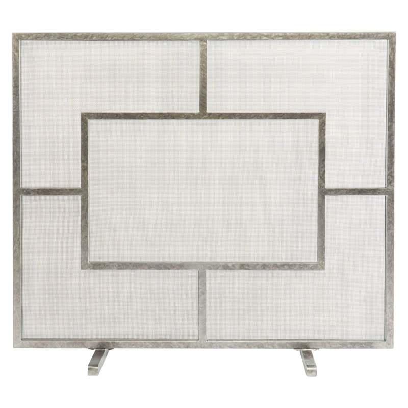 Chelsea Steel Fireplace Screen, Royal Silver