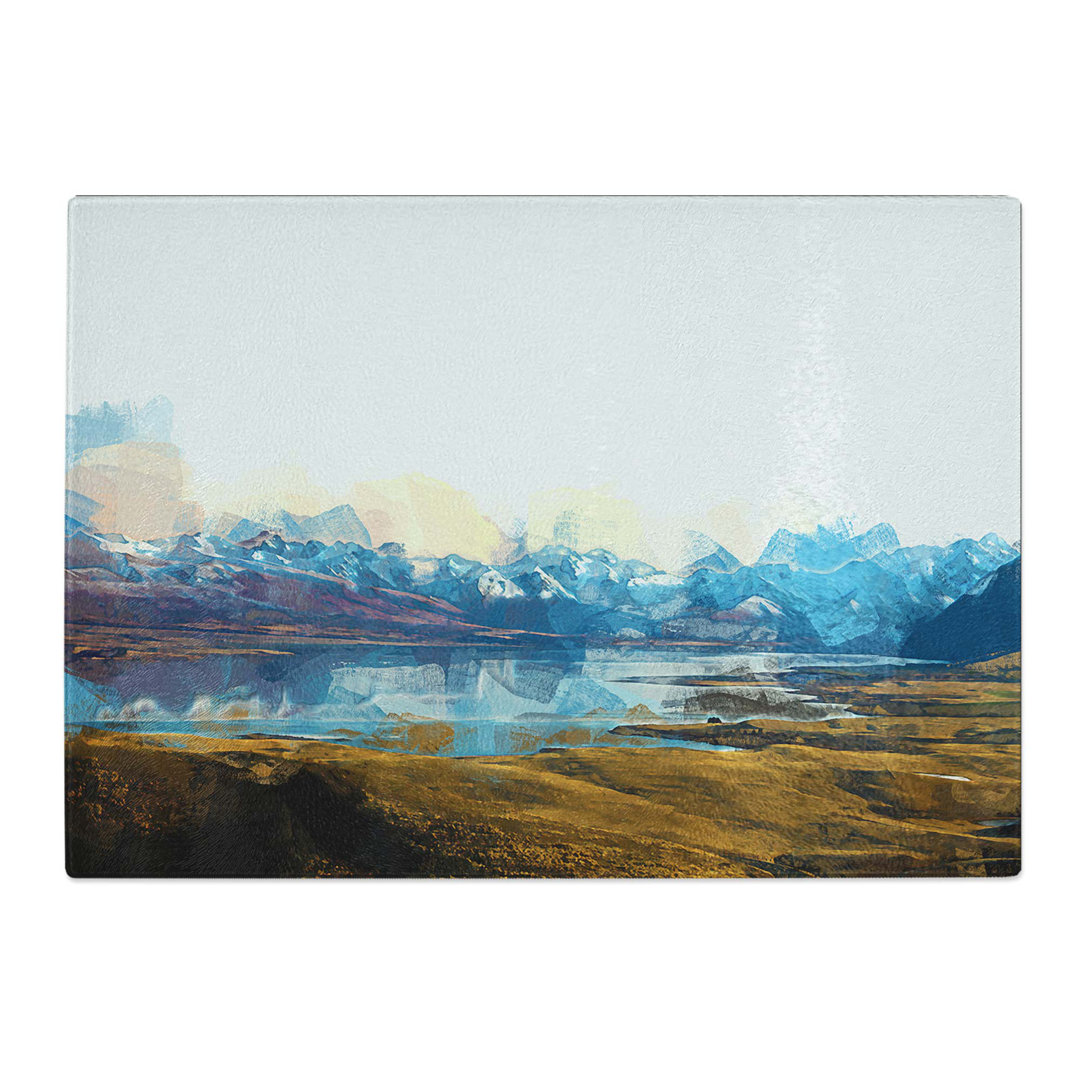 Glass Lake Tekapo in New Zealand in Abstract Chopping Board
