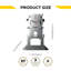 Analogue Stainless Steel Electric Tabletop Clock in Stainless Steel
