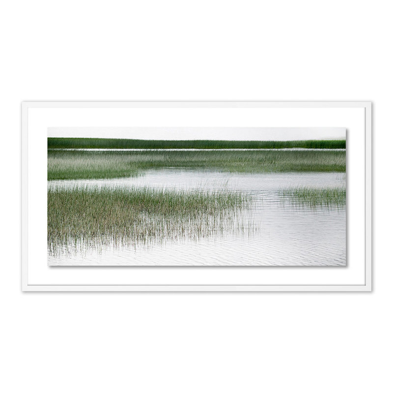 Coastal Marshlands Print by Geoffrey Baris, White, 26" H x 48" W x 2.5" D
