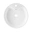 Monaco Glossy Ceramic Circular Vessel Bathroom Sink with Overflow