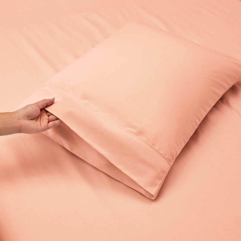 Ensemble de draps en micro-fibre, Pêche, Drap-housse très grand californien