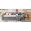 Lit de jour simple rembourré avec accoudoirs de rangement et port USB, gris-493755583
