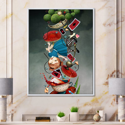 " Alice In Wonderland Falling In The Rabbit Hole "