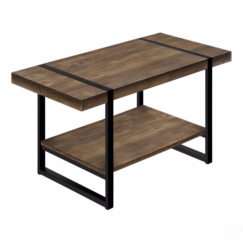Table basse, d'appoint, cocktail, rectangulaire, L 48 po, métal