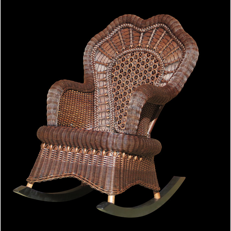 Chaise berçante Serpentine, Brun délavé