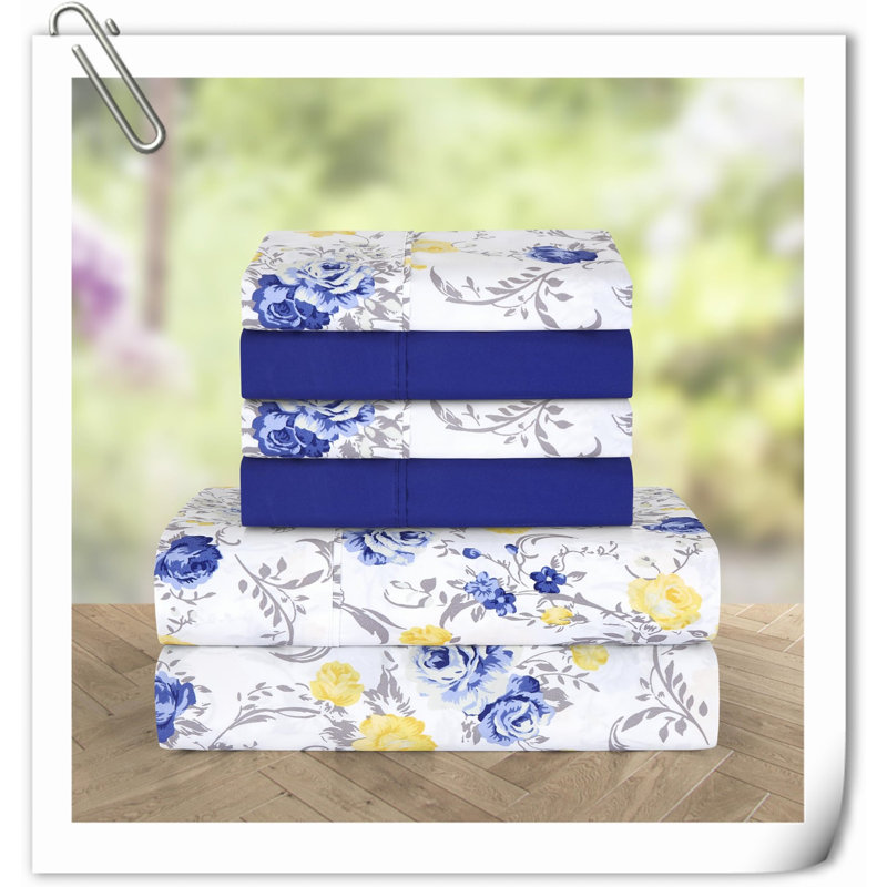 Quilts Machine Woven Quilt, Cream/Navy Floral