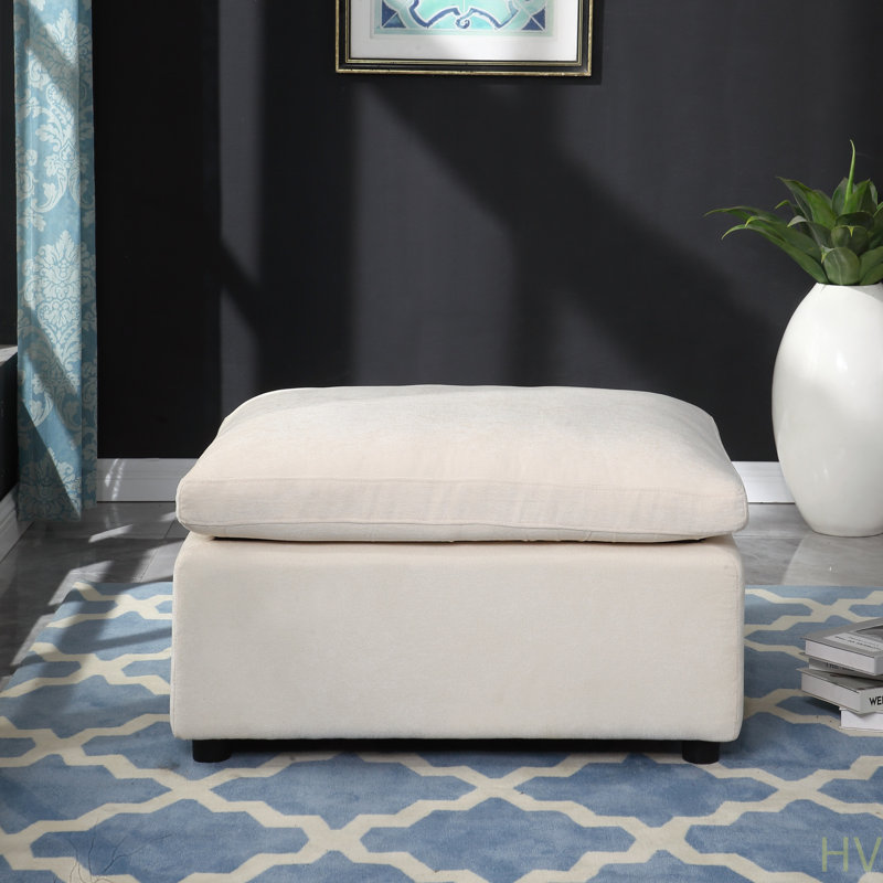 Repose-pieds modulaire carré moderne pour canapé modulaire, canapé modulaire, chenille
