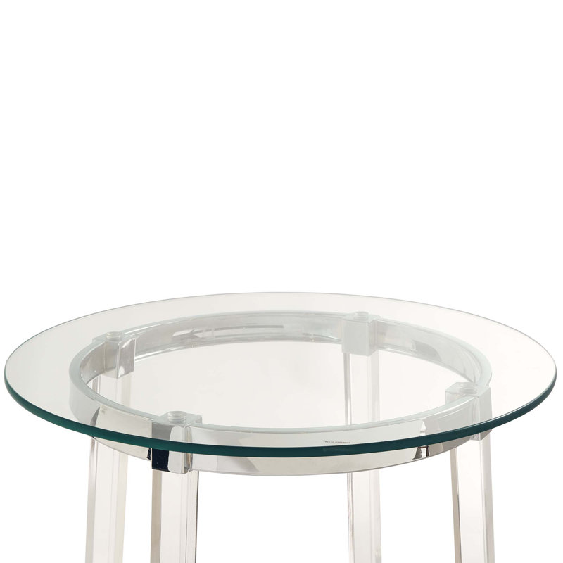 Hamil Glass Top End Table