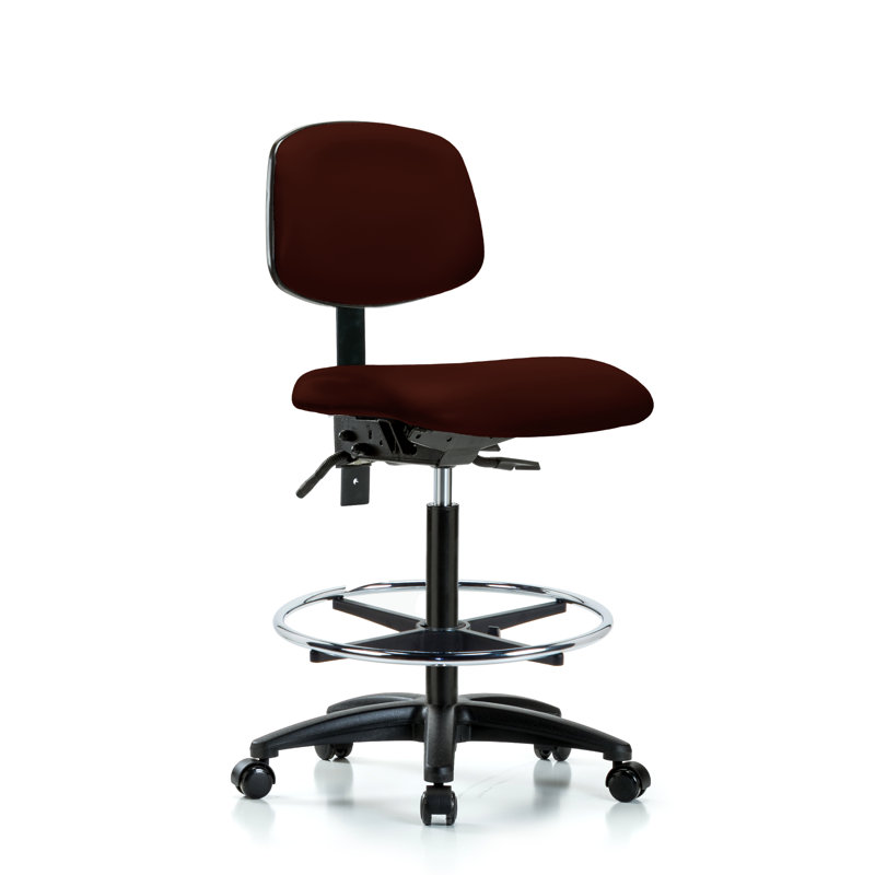 Chaise de dessinateur Barbosa, Bourgogne, Roulettes, Inclus