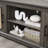 Rattan TV Stand Entertainment Center for TVs up to 70 Inch, Media Console with Cable Management - Gray-1720369108