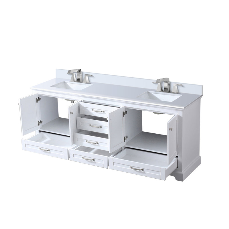 Double Bath Vanity with Cultured Marble Top