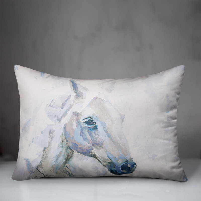  Painterly Horse Rectangular Pillow Cover & Insert