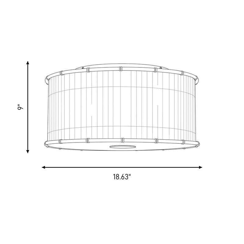 Aldric Medium Flush Mount, Aged Iron