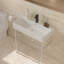 Lavabo de console de salle de bain 35 "avec trop-plein console en céramique