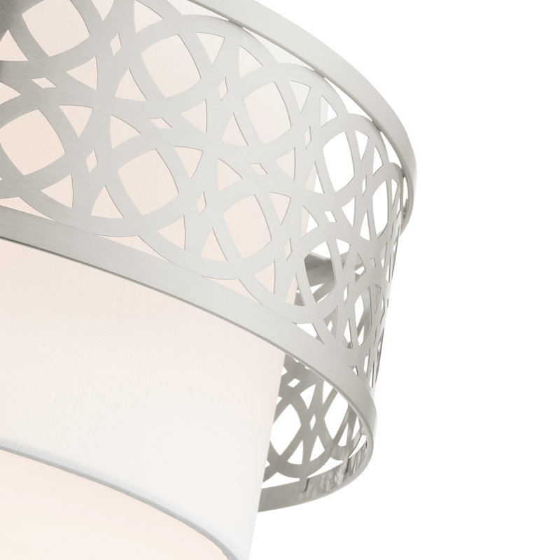 Eraman Flush Mount, Brushed Nickel
