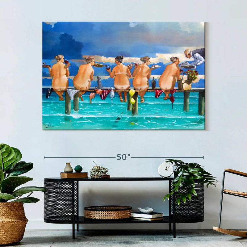Wine On The Jetty, 34" H x 51" W