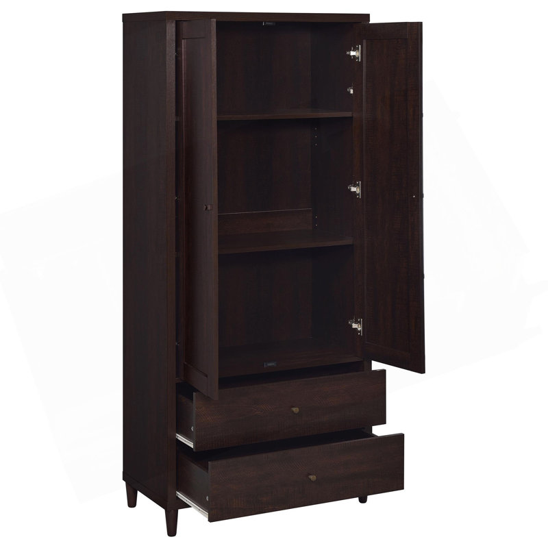  Armoire de rangement haute à 2 portes Wadeline